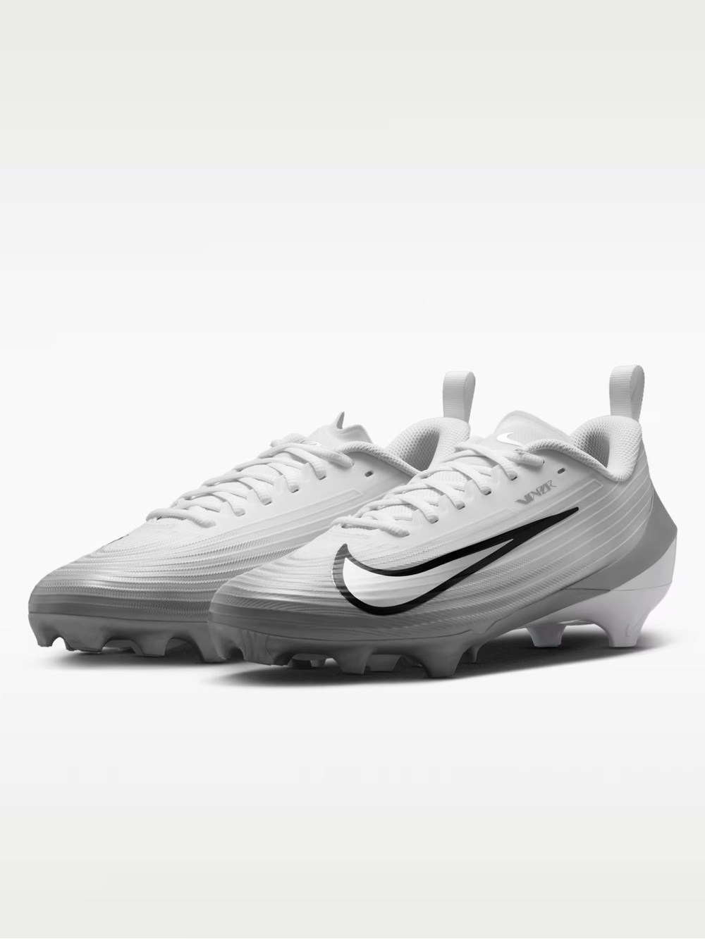Nike Vapor Speed 3 Football Cleats White Silver Gray Black Size 9 FB3303-100 NEW